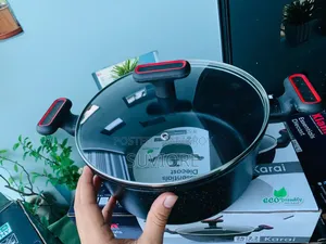 Kiam Essentials Diecast Non-Stick Casserole Karai With Glass Lid