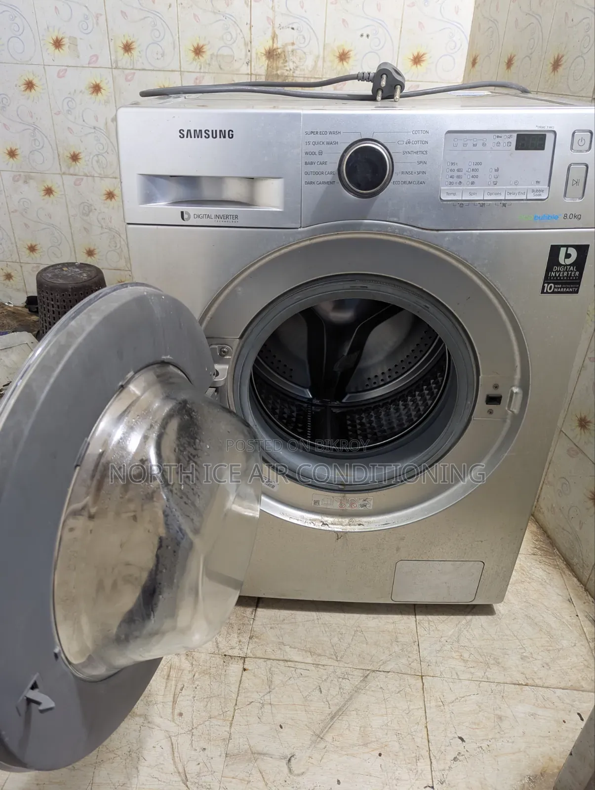 Samsung Inverter Front Loading 8 Kg Washing Machine.