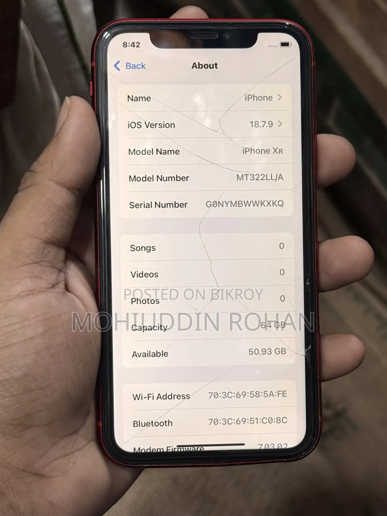 Apple iPhone XR 64 GB Red