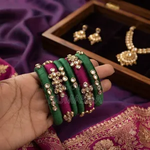Exclusive Handmade Kundan Thread Bangles (Sawan/Wedding Special)