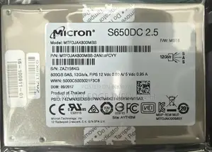 সার্ভারের জন্য SSD 800gb Sas 12g Micron