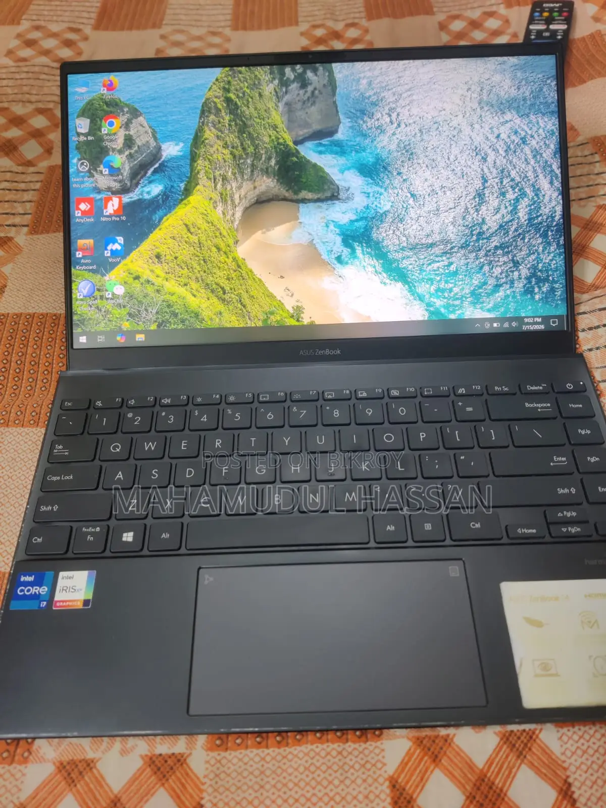 Laptop ASUS Zenbook 14 8GB Intel Core i7 SSD 500GB