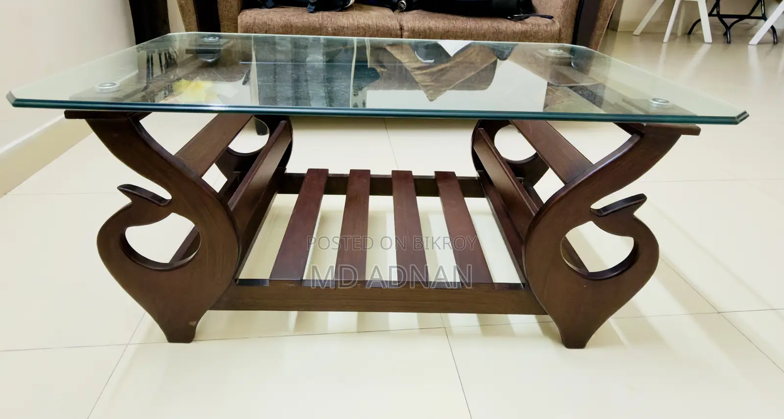 This sofa table is for sale