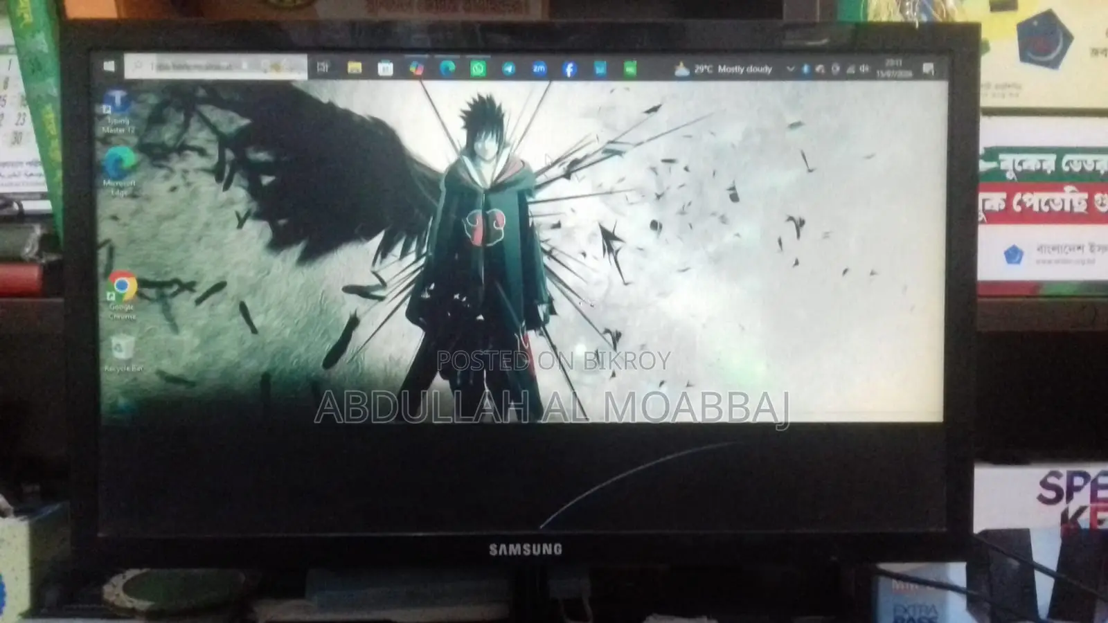 Samsung 19-inch LED Monitor – 3-inch Black Area at Bottom – Fully Working