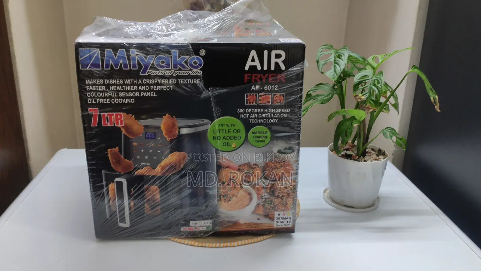 Miyako AF-6012 Digital Touch Control Panel Air Fryer