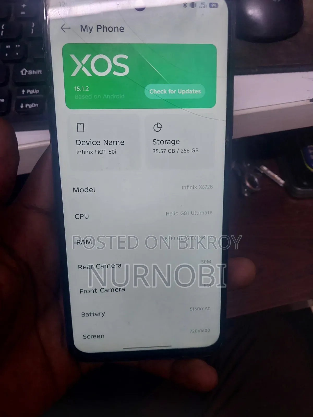 Infinix Hot 60i 256 GB Black