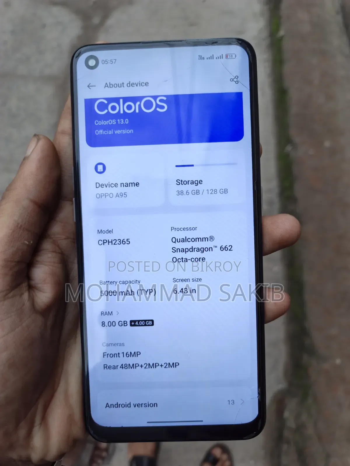 Oppo A95 128 GB Gray