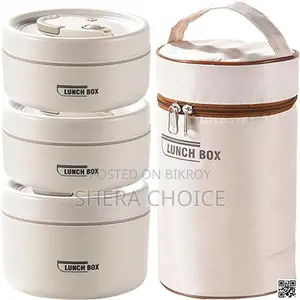3-Bowl Thermal Lunch Box and Aluminum Foil Bag