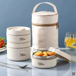 3-Bowl Thermal Lunch Box and Aluminum Foil Bag