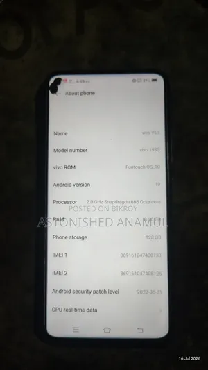 Vivo Y50 128 GB Blue