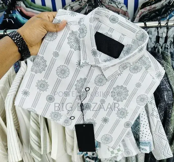 Luxury Popcorn Half Sleeve Print Shirt