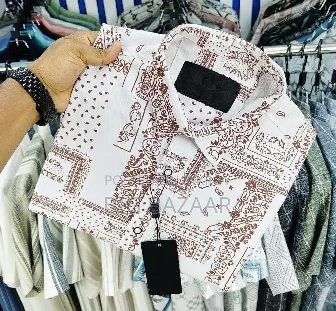 Luxury Popcorn Half Sleeve Print Shirt