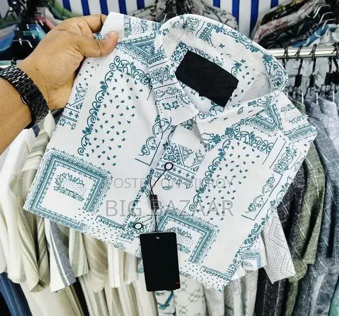 Luxury Popcorn Half Sleeve Print Shirt