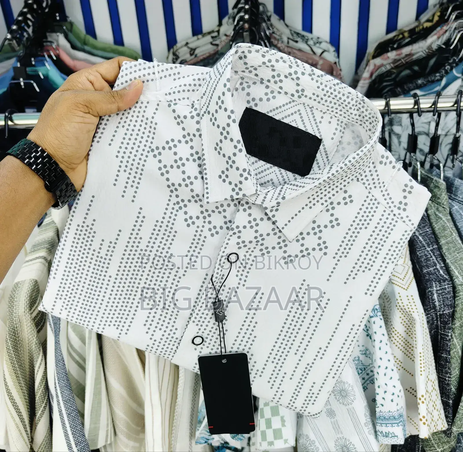 Luxury Popcorn Half Sleeve Print Shirt