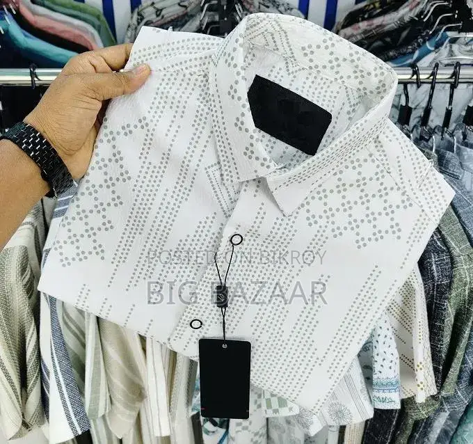 Luxury Popcorn Half Sleeve Print Shirt
