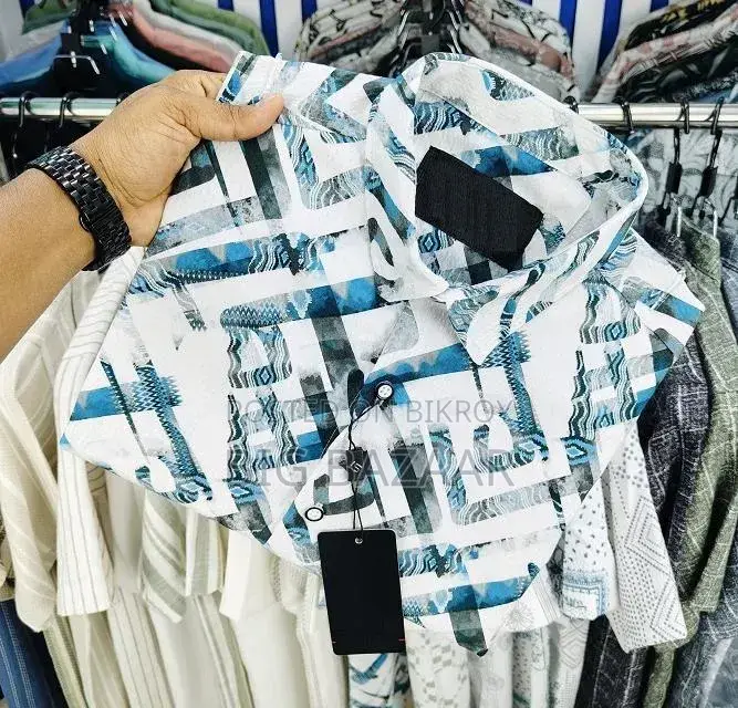 Luxury Popcorn Half Sleeve Print Shirt