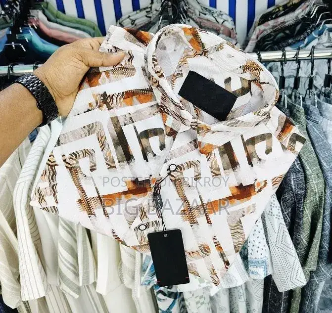 Luxury Popcorn Half Sleeve Print Shirt
