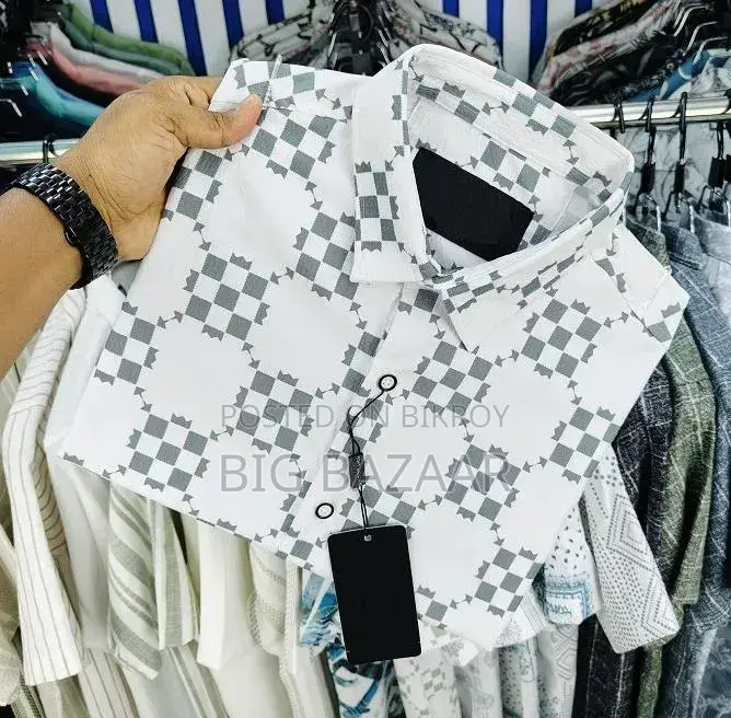 Luxury Popcorn Half Sleeve Print Shirt