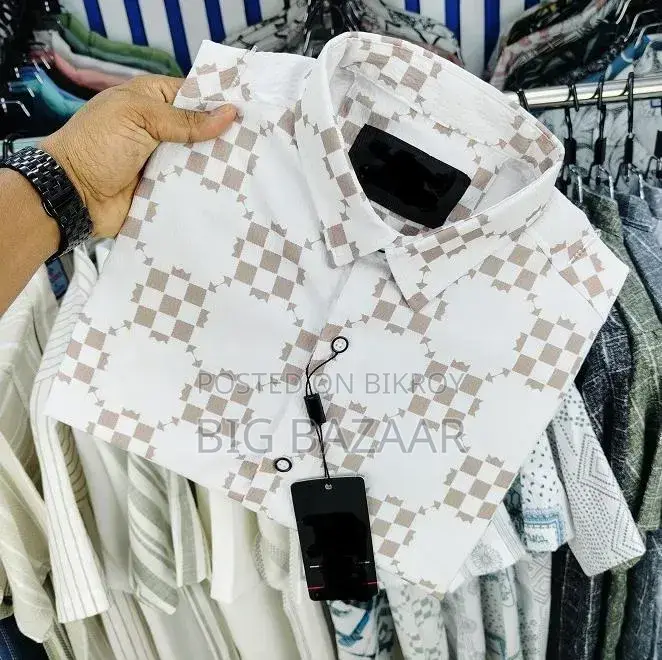 Luxury Popcorn Half Sleeve Print Shirt