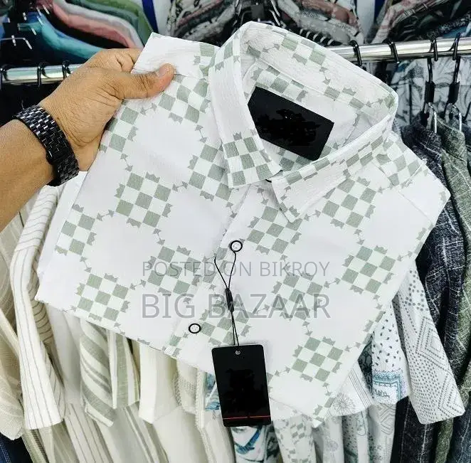 Luxury Popcorn Half Sleeve Print Shirt