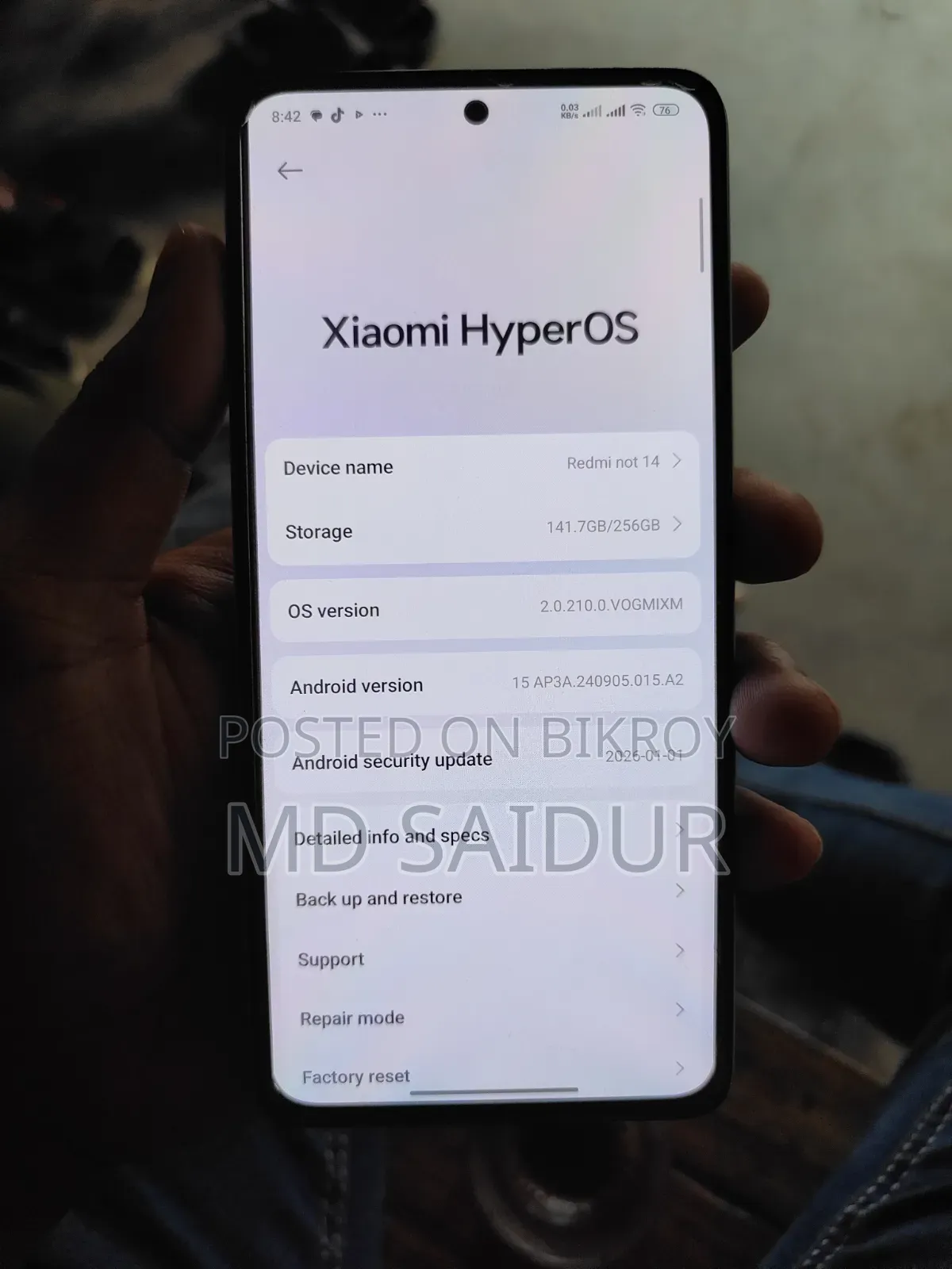 শাওমি রেডমি নোট ১৪ ৪জি ২৫৬ জিবি ইয়েলো