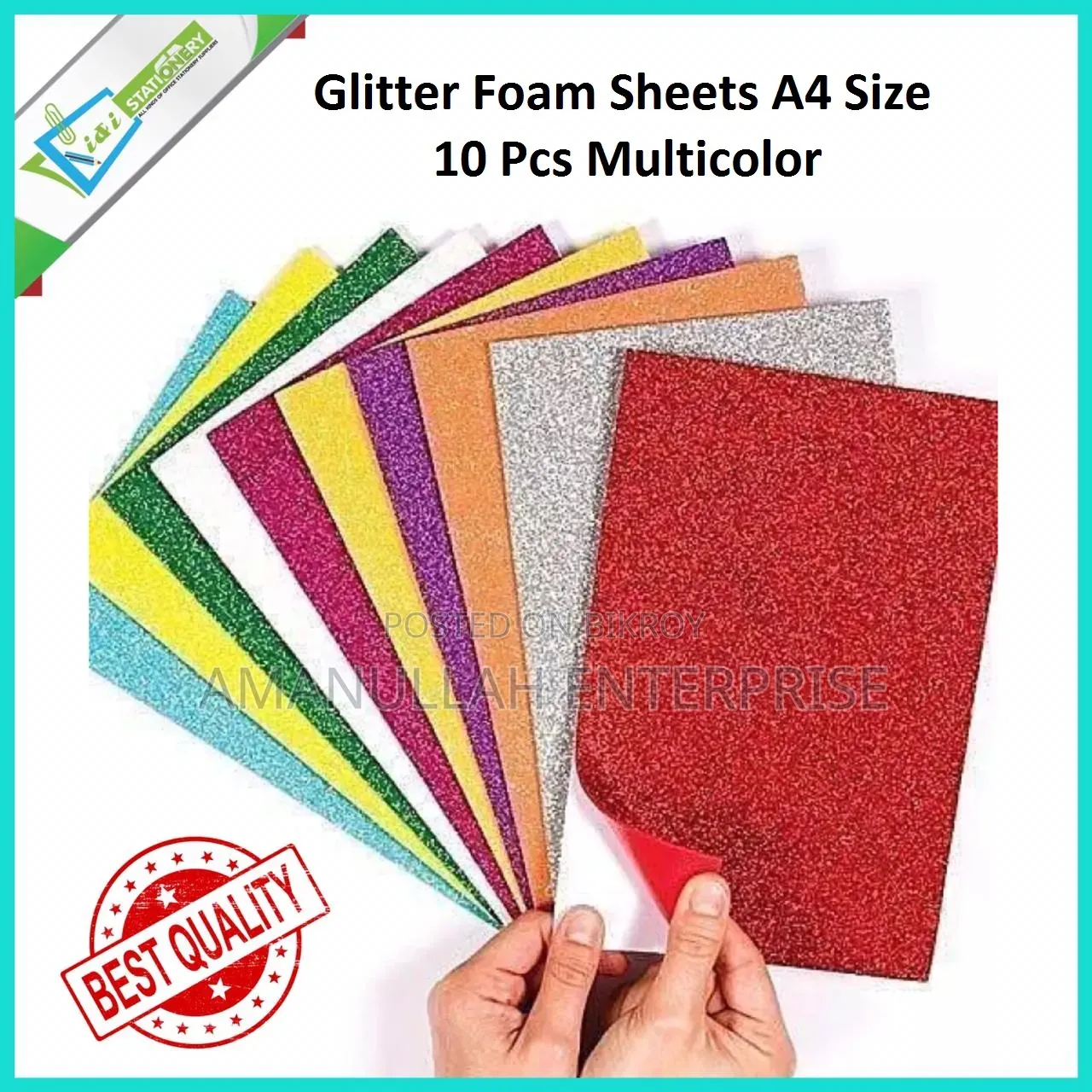 Pink Glitter Foam Sheets for Craft | [ Amanullah Enterprise ] (02 Pcs)