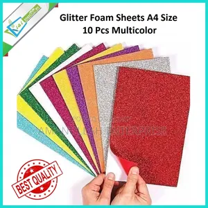 Pink Glitter Foam Sheets for Craft | [ Amanullah Enterprise ] (02 Pcs)