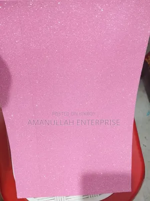 Pink Glitter Foam Sheets for Craft | [ Amanullah Enterprise ] (02 Pcs)