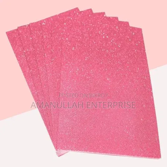 Pink Glitter Foam Sheets for Craft | [ Amanullah Enterprise ] (02 Pcs)
