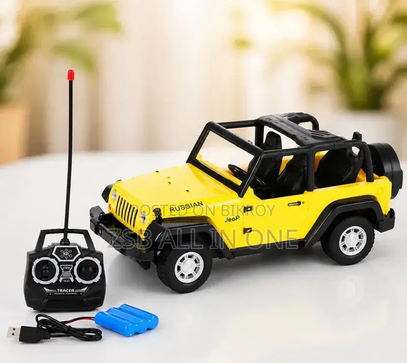 Remote Controlled Rechargeable Wrangler Model Jeep Toy Car