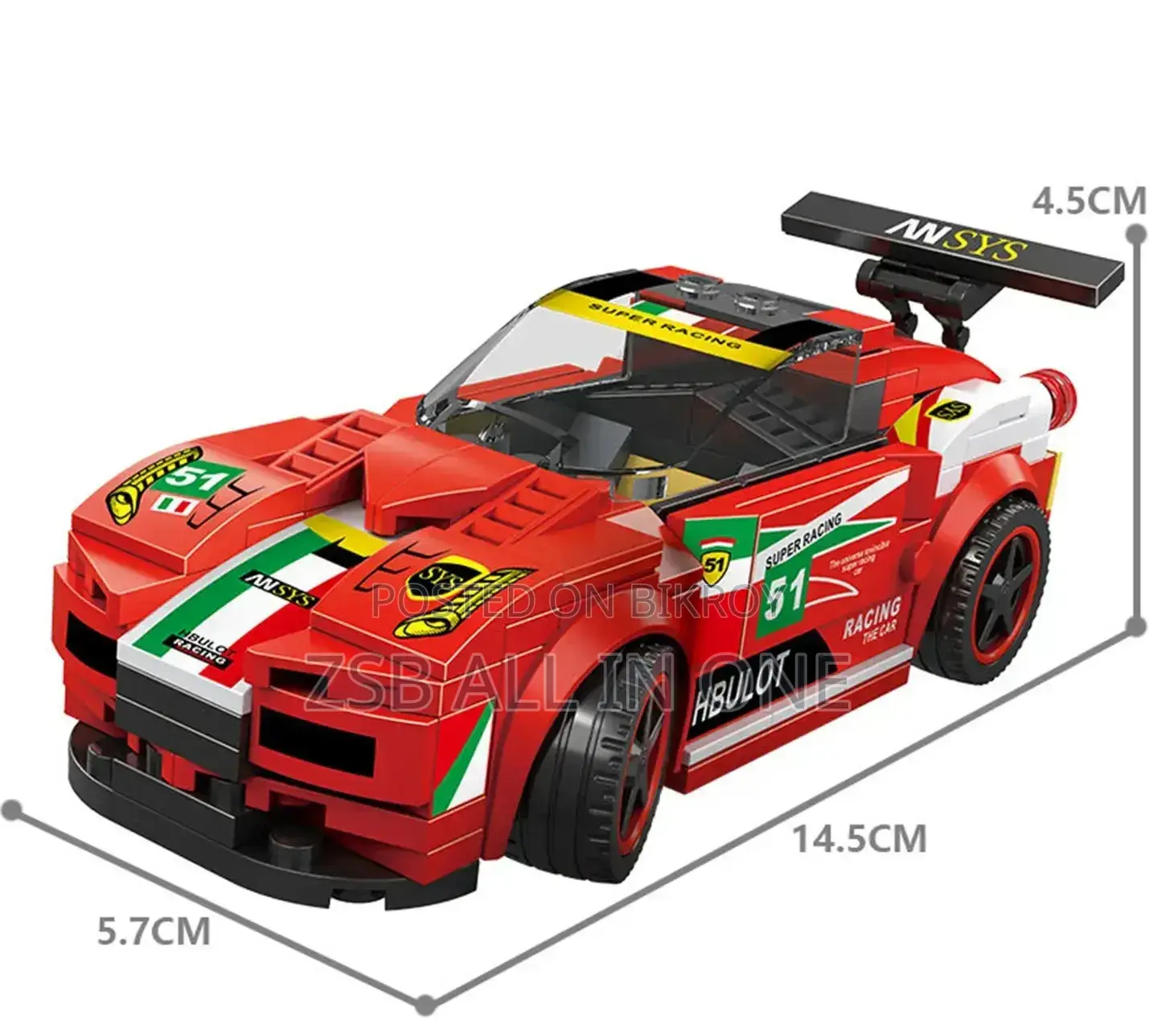 Racing Car Building Educational Block Set Lego Toy Model-2870