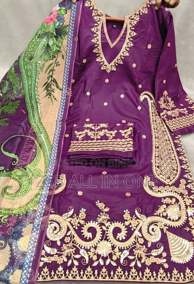 প্রিমিয়াম কটন থ্রি পিস নতুন কালেকশন
