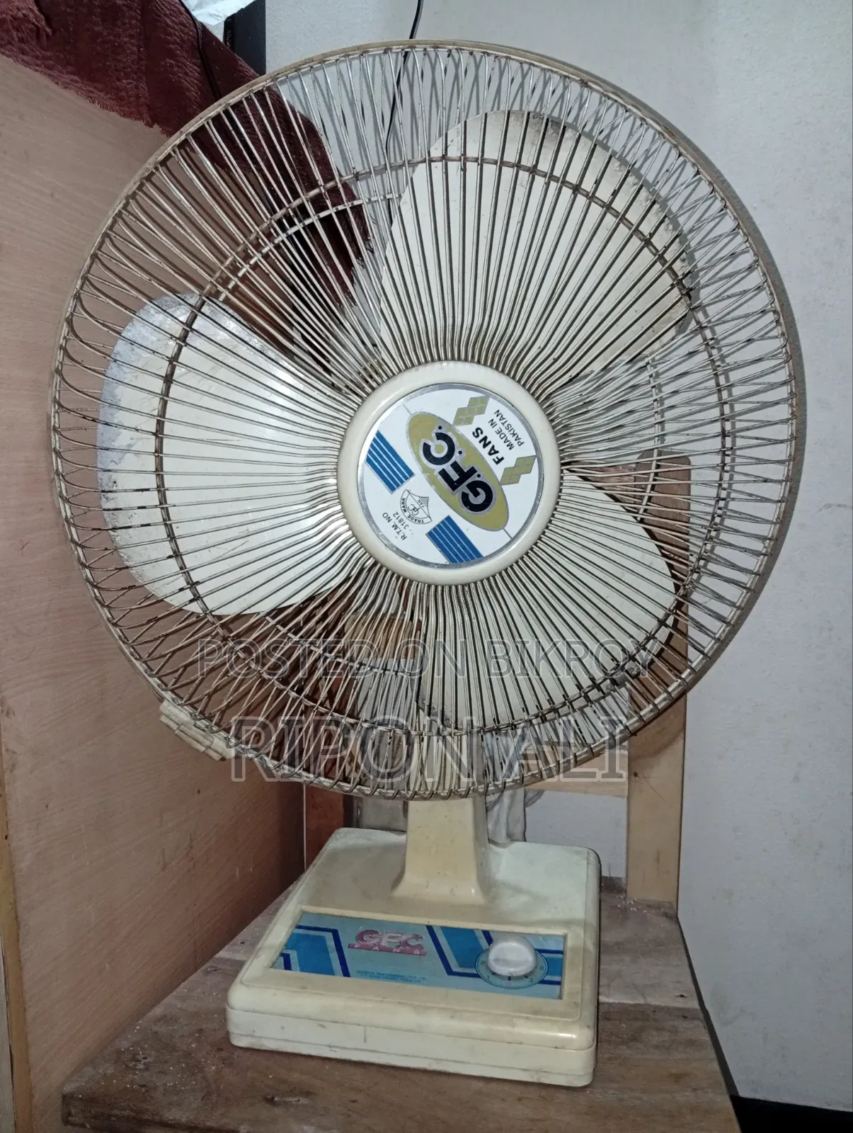 Original Pakistani GFC Table Fan Deluxe 18"
