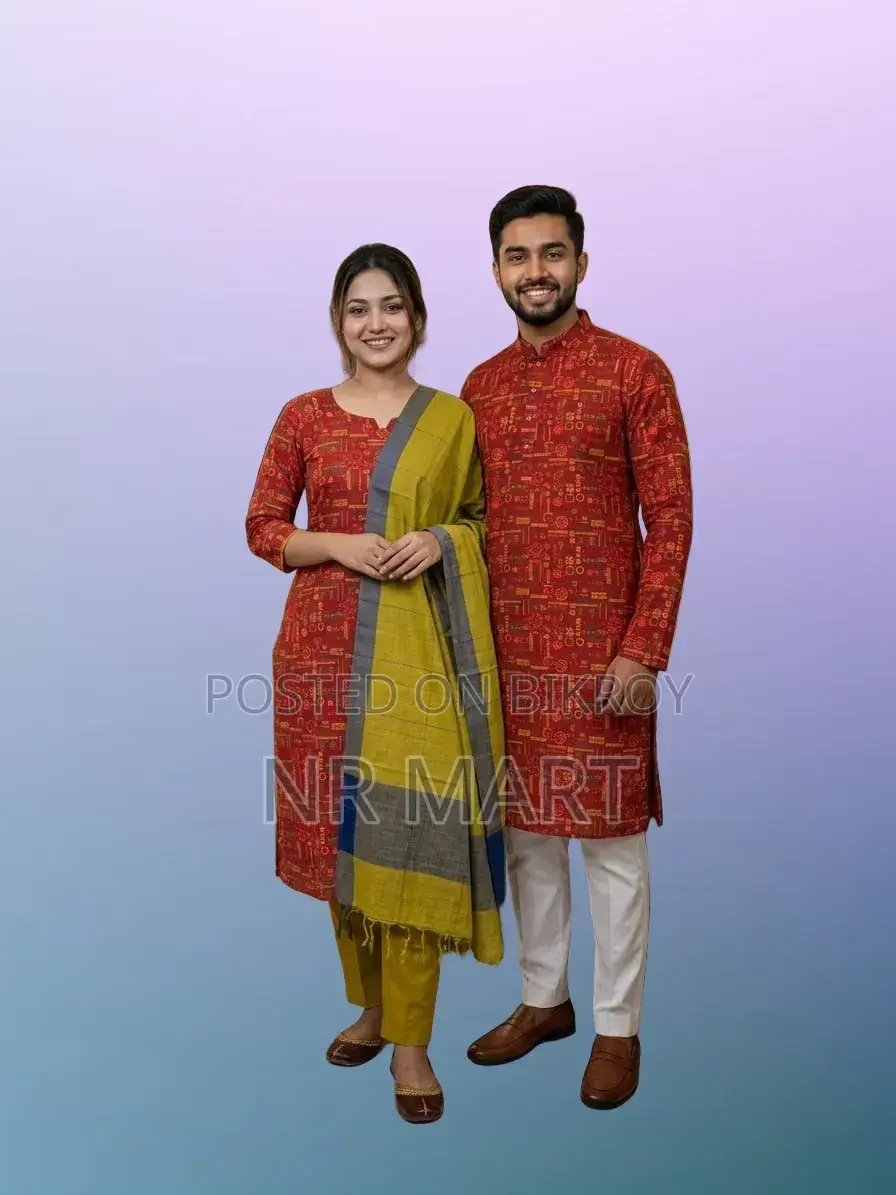 প্রিমিয়াম কাপল থ্রি-পিস ও পাঞ্জাবি সেট