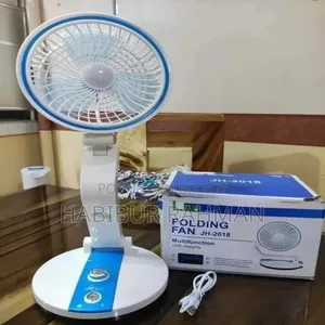 Rechargeable Folding Table Fan With Led Light LR-2018
