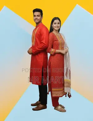 প্রিমিয়াম ধুপিয়ান সিল্ক পাঞ্জাবি ও থ্রি-পিস কাপল সেট