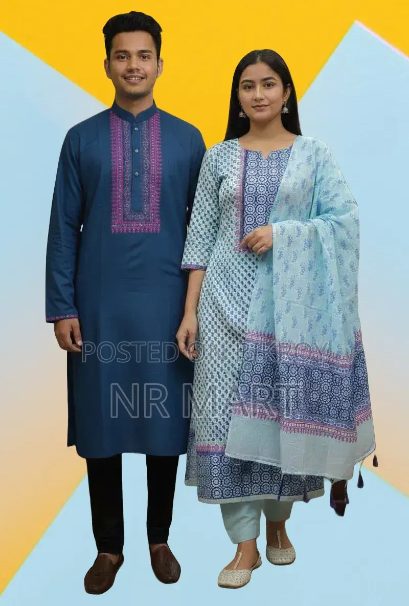 প্রিমিয়াম ধুপিয়ান সিল্ক পাঞ্জাবি ও থ্রি-পিস কাপল সেট