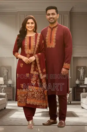  প্রিমিয়াম পাঞ্জাবি থ্রি-পিস কাপল সেট