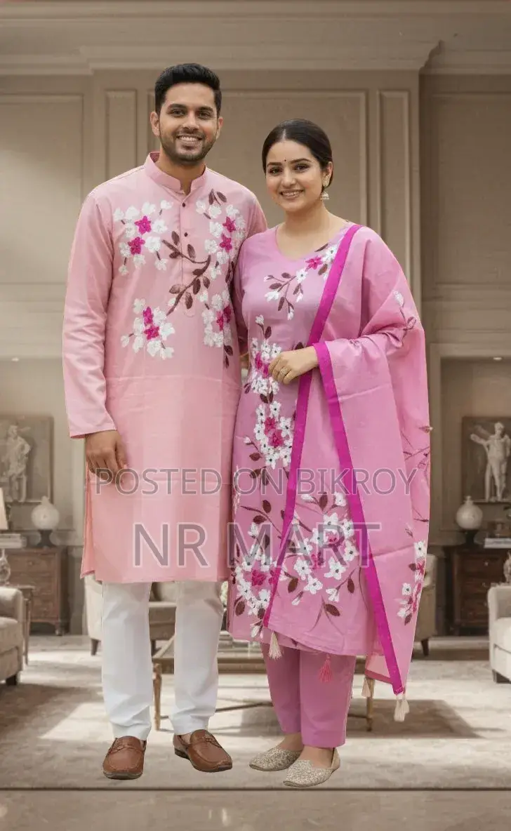  প্রিমিয়াম পাঞ্জাবি থ্রি-পিস কাপল সেট