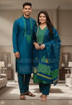  প্রিমিয়াম পাঞ্জাবি থ্রি-পিস কাপল সেট