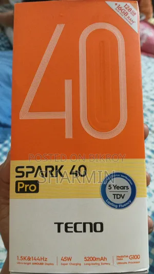 Tecno Spark 40 Pro 128 GB Silver