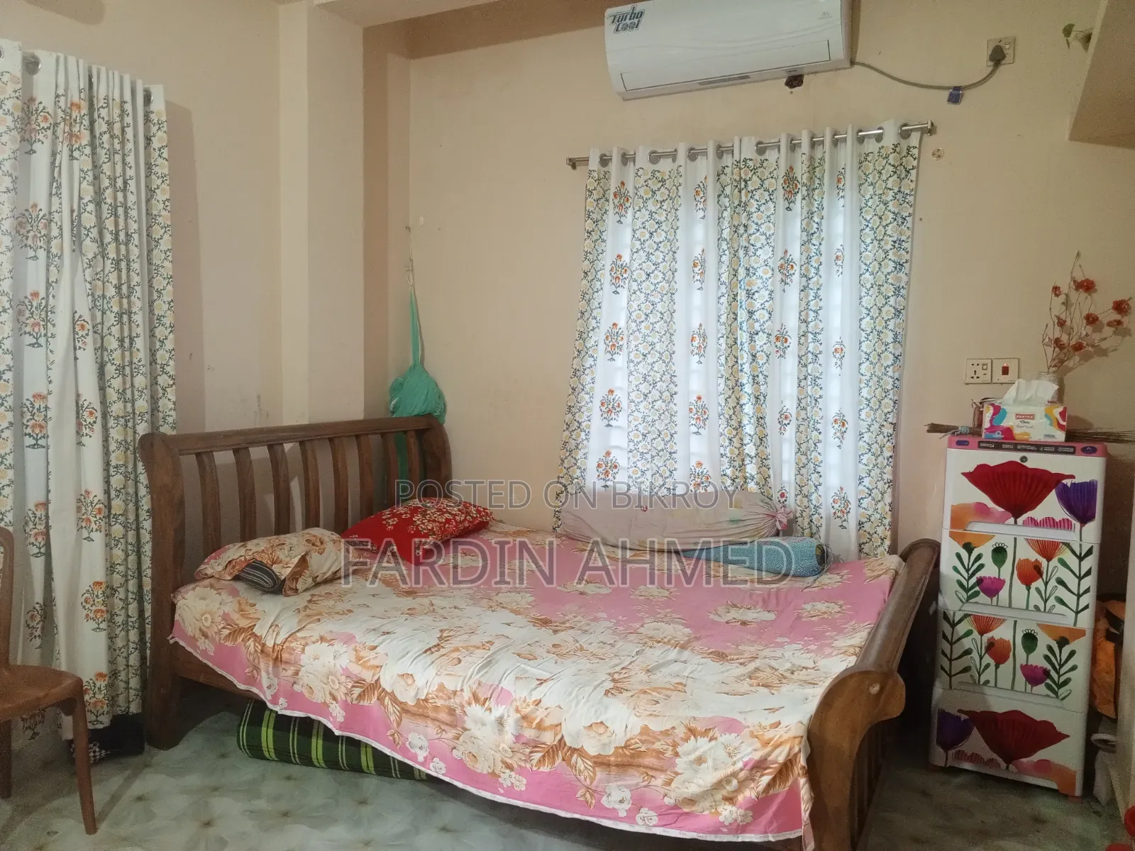 Semi-Double Wooden Bed