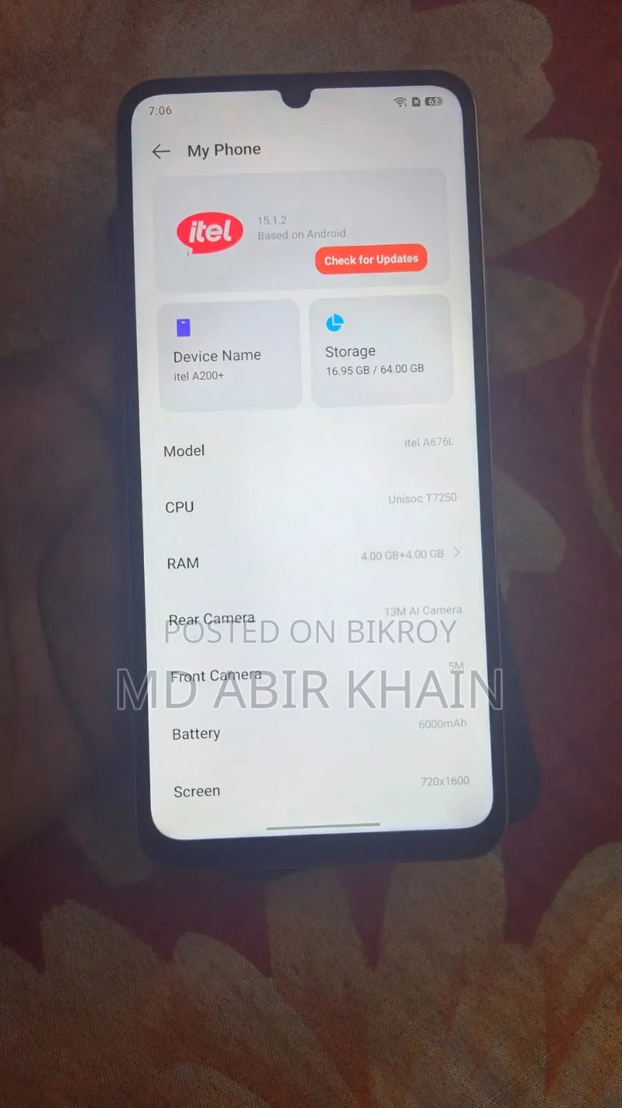 Itel A200+ 64 GB Gold
