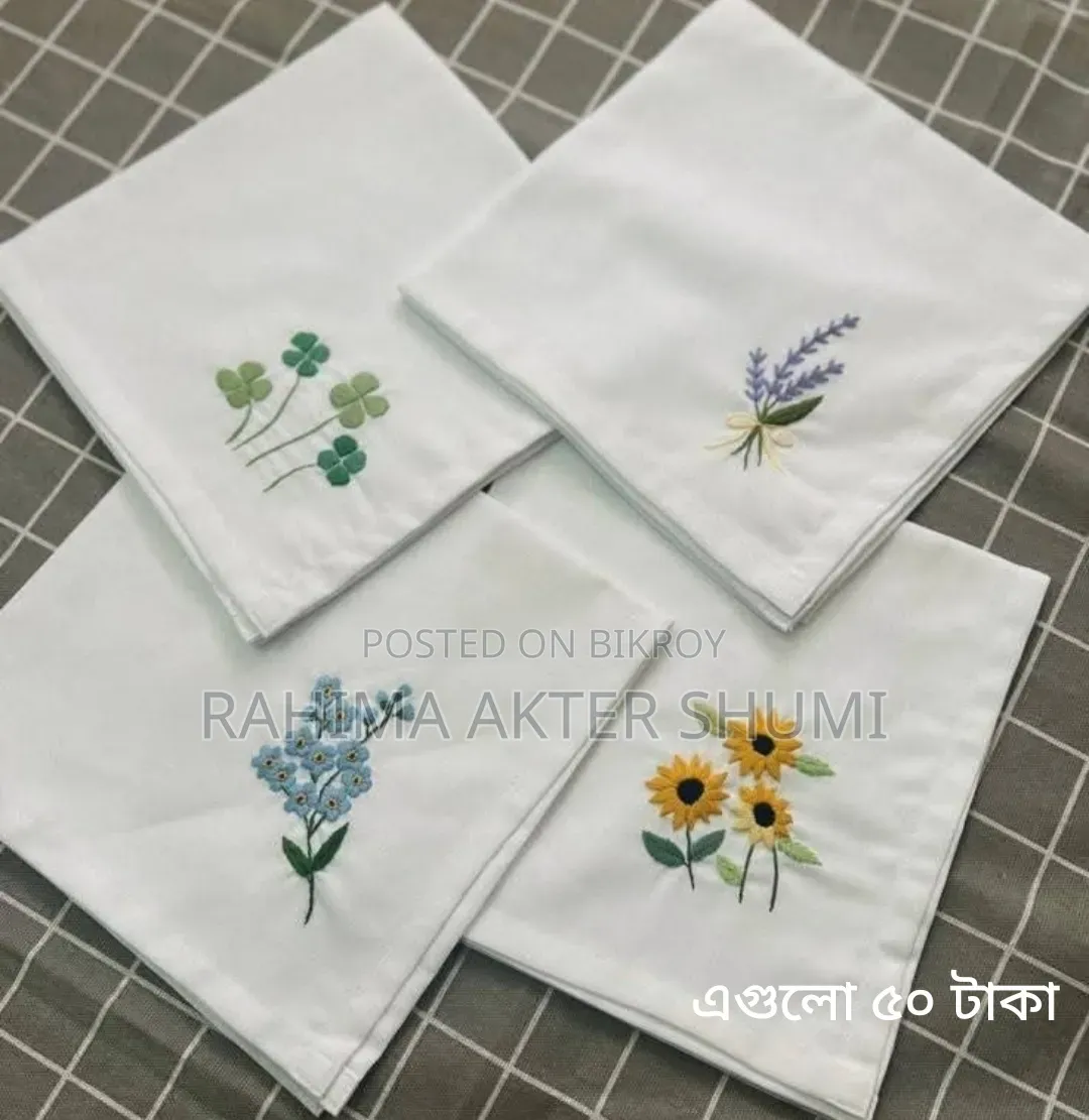 Custom Handmade Handkerchiefs 50 to 150 Taka