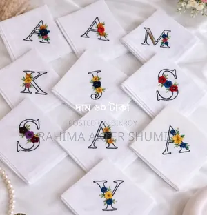 Custom Handmade Handkerchiefs 50 to 150 Taka