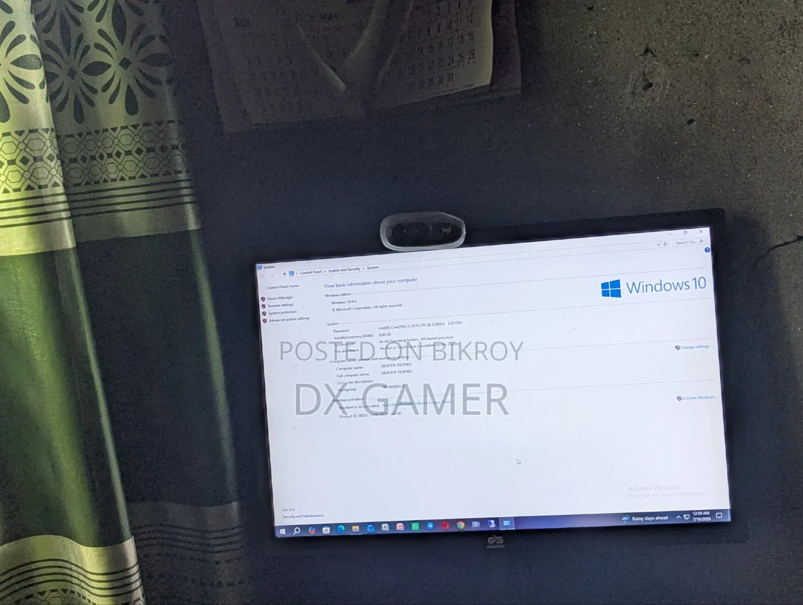 Desktop Computer 8GB RAM Intel Core i5 500GB HDD