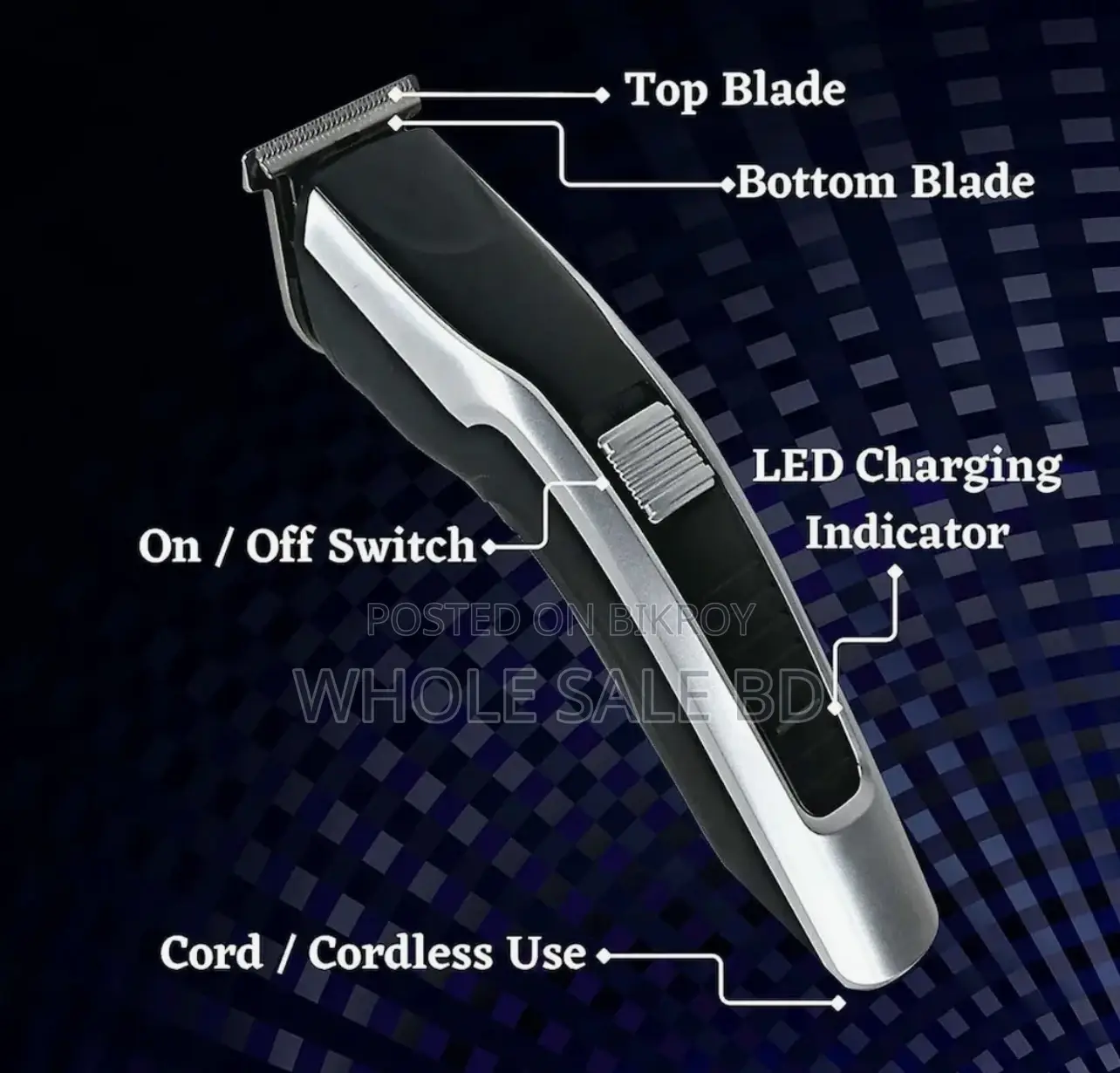 HTC AT-538 Rechargeable Hair Beard Trimmer