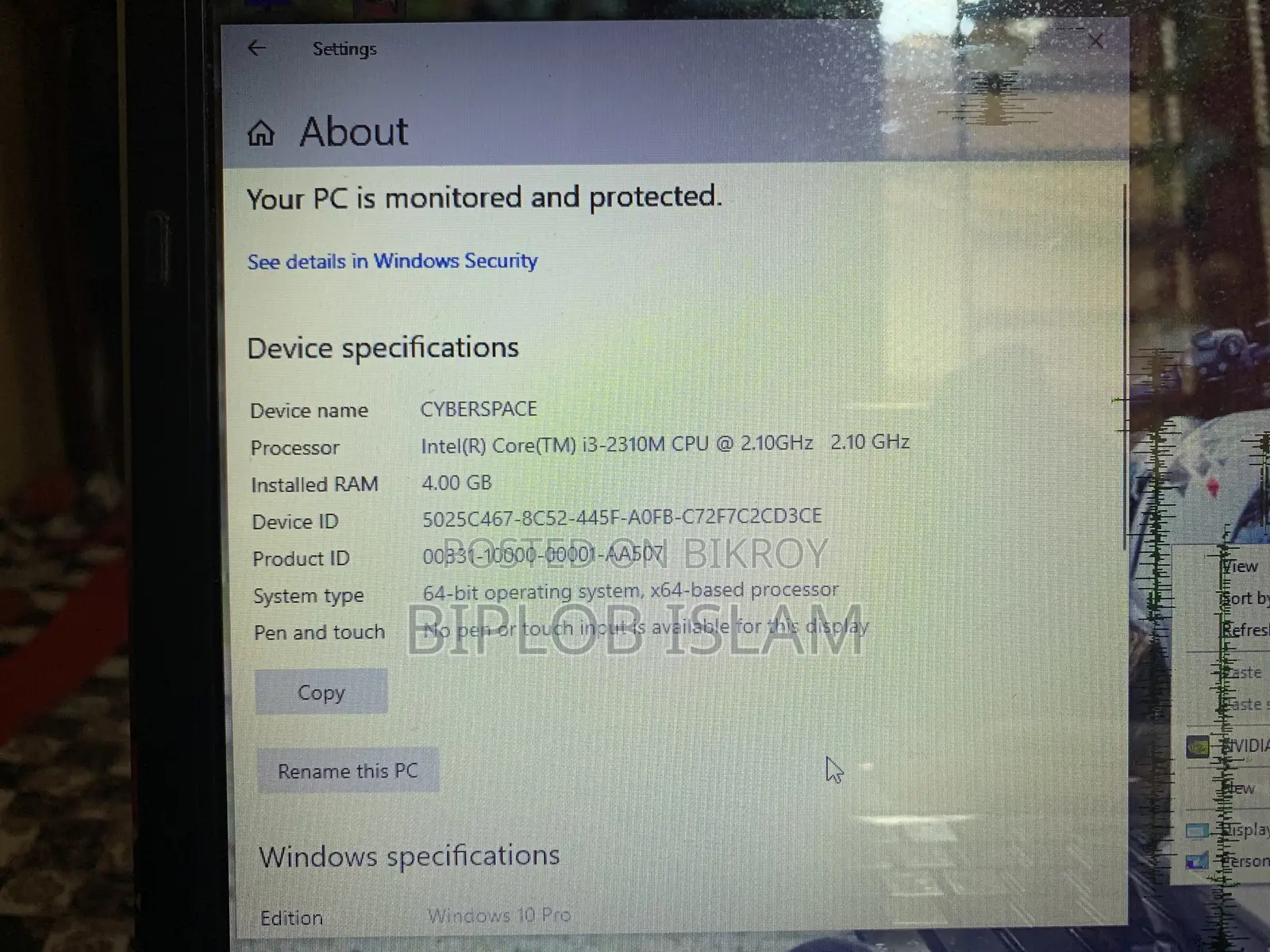 Laptop Toshiba 4GB Intel Core i3 HDD 256GB