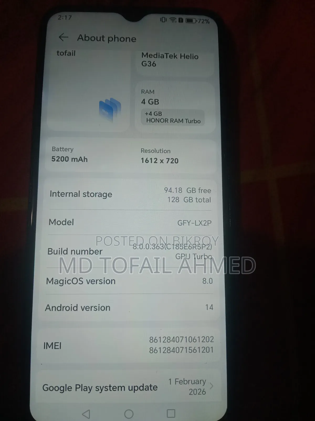New Honor X5b Plus 128 GB Black