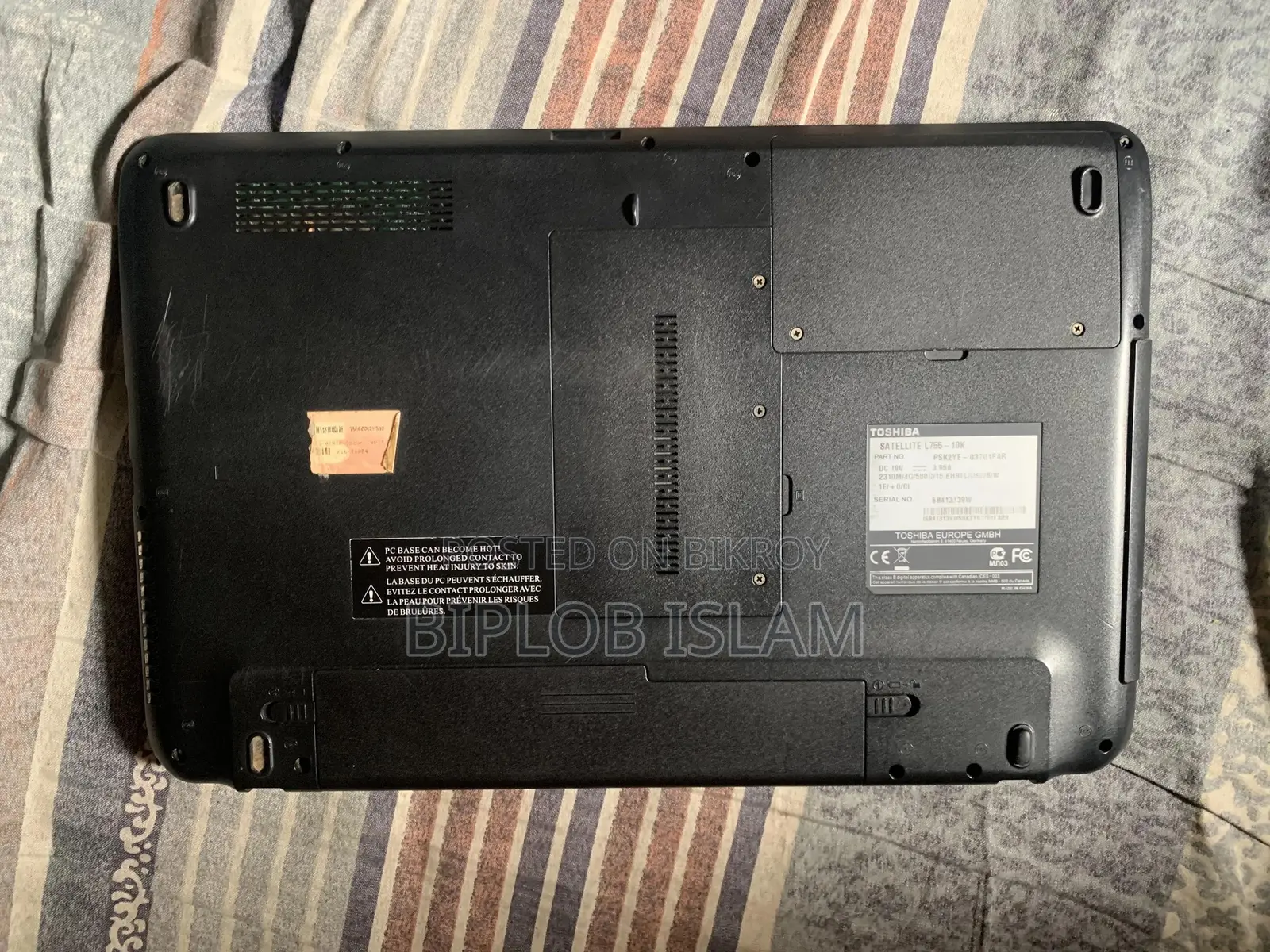 Laptop Toshiba 4GB Intel Core i3 HDD 256GB